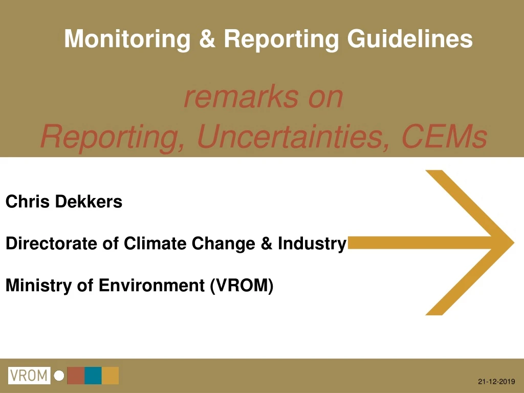 monitoring reporting guidelines