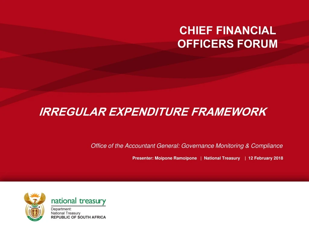 irregular expenditure framework