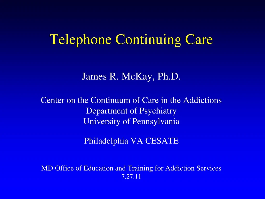 telephone continuing care