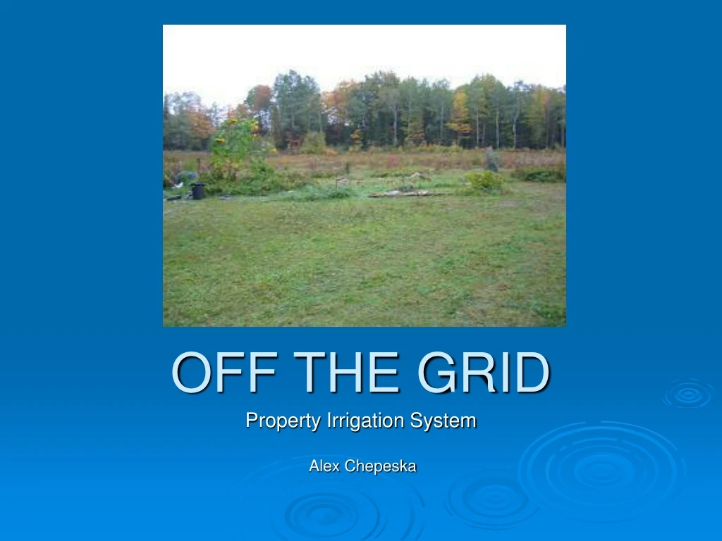 off the grid