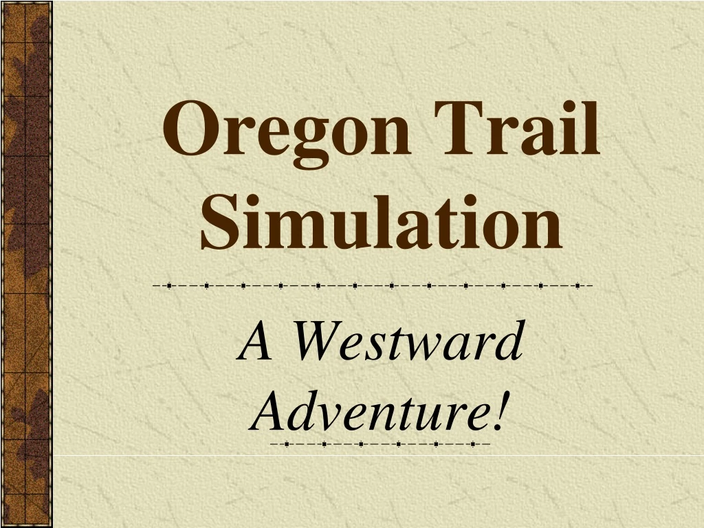 oregon trail simulation