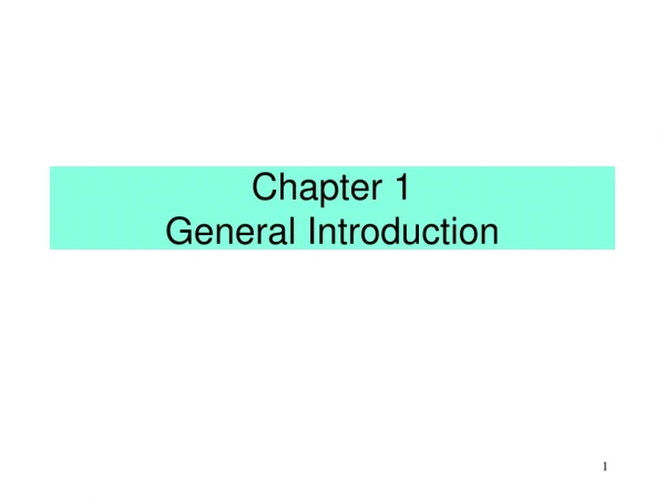 Chapter 1 General Introduction