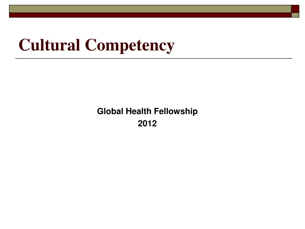 global health fellowship 2012