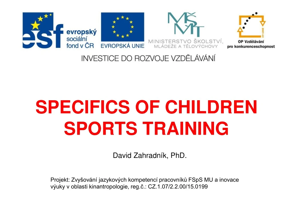 specifics of children sports training
