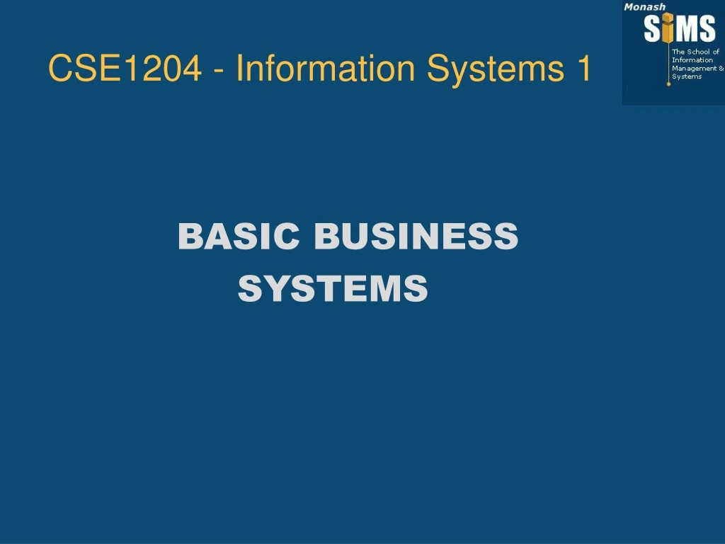 cse1204 information systems 1