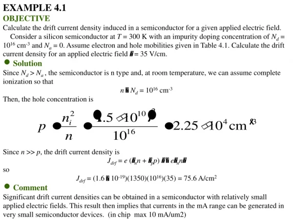 EXAMPLE 4.1 OBJECTIVE