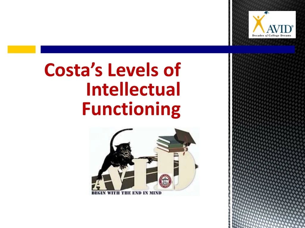 costa s levels of intellectual functioning