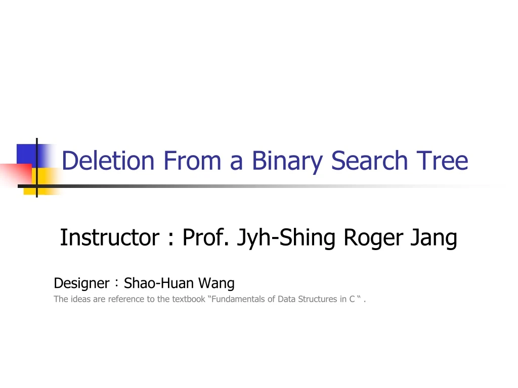 deletion from a binary search tree