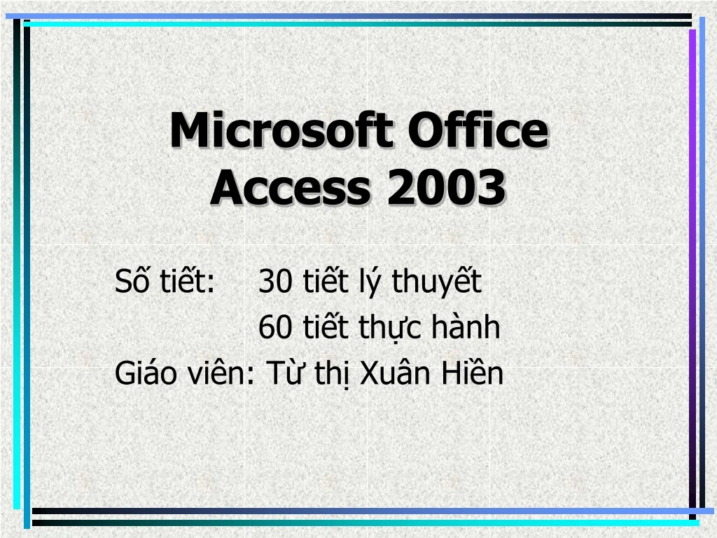 microsoft office access 2003