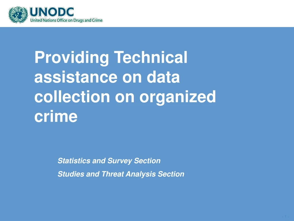 providing technical assistance on data collection