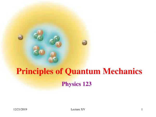 Principles of Quantum Mechanics