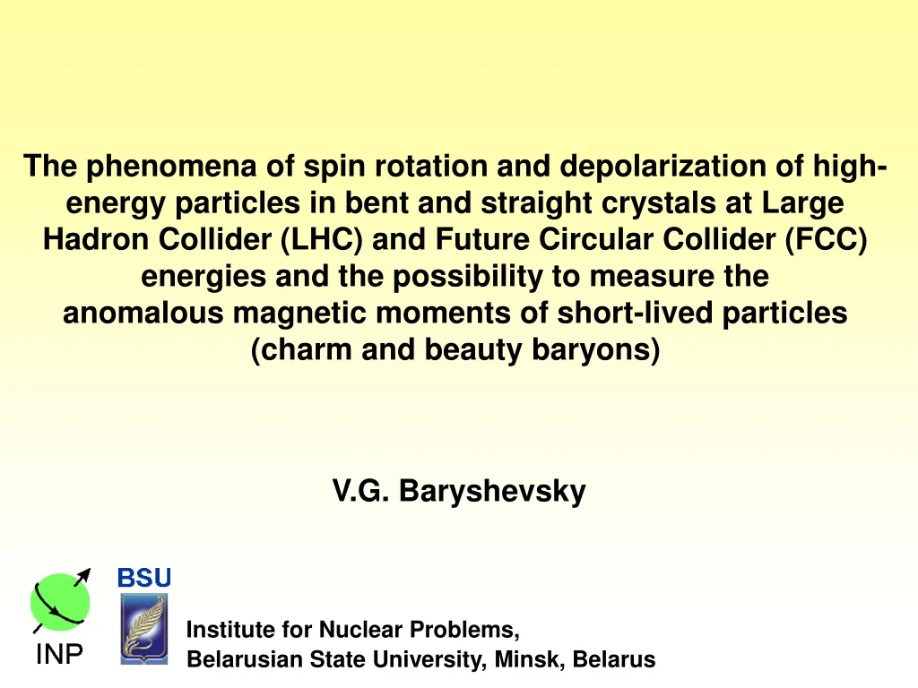 the phenomena of spin rotation and depolarization