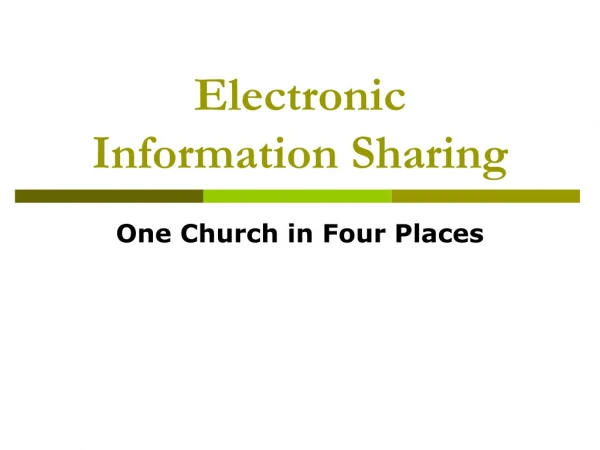 Electronic Information Sharing