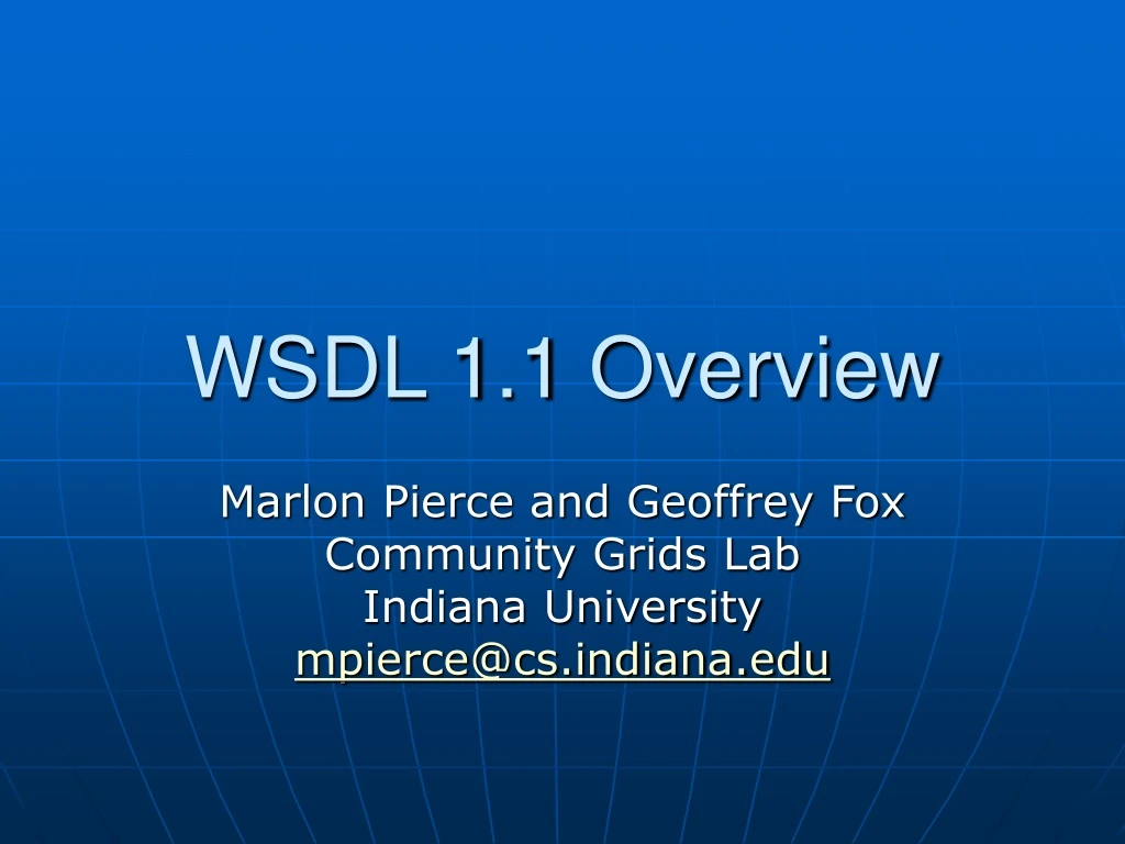 wsdl 1 1 overview