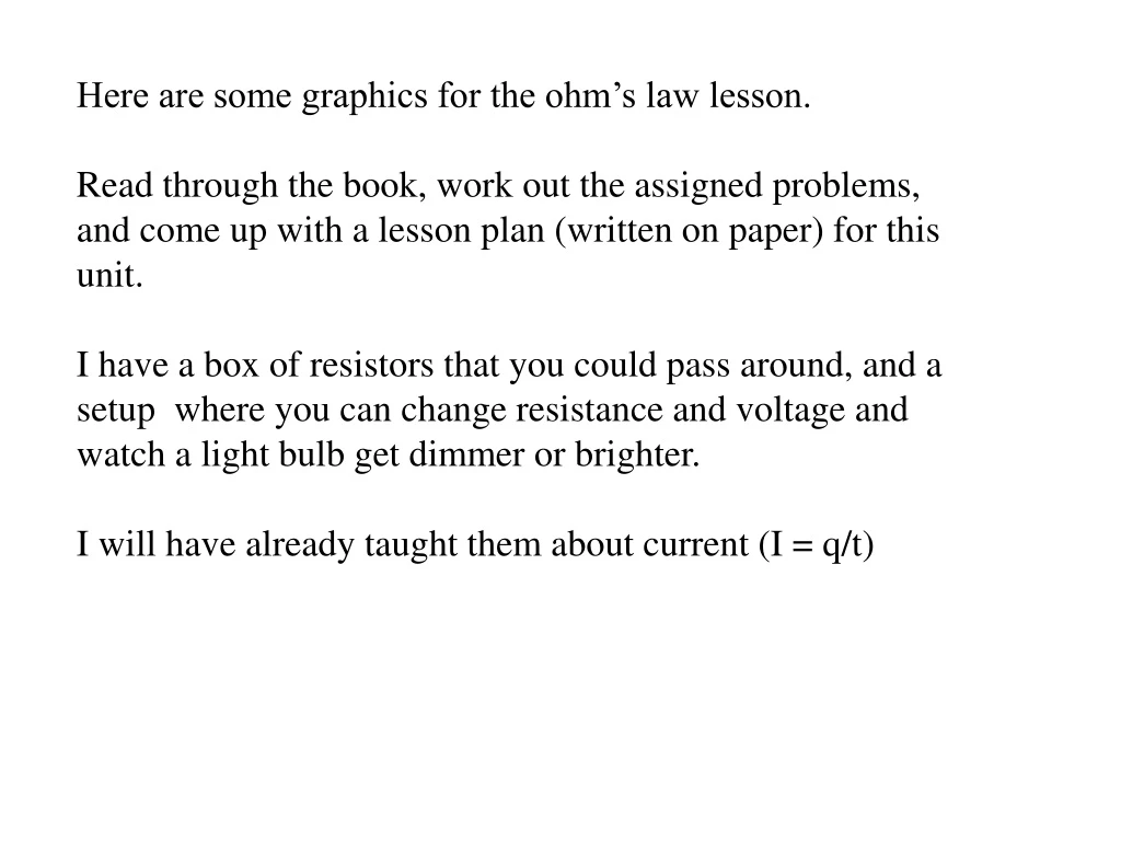 here are some graphics for the ohm s law lesson