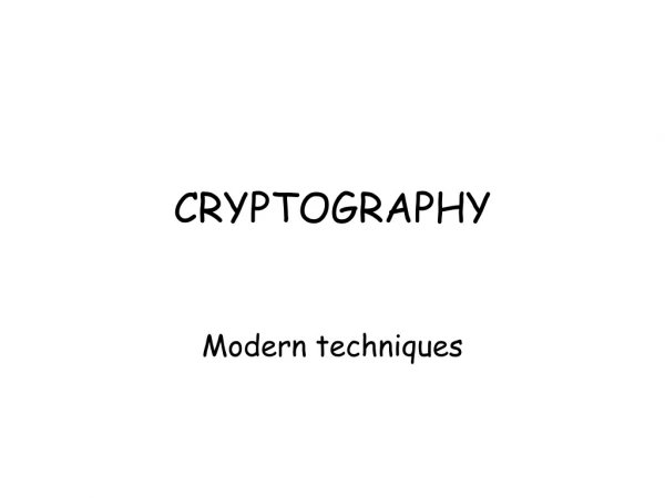 CRYPTOGRAPHY