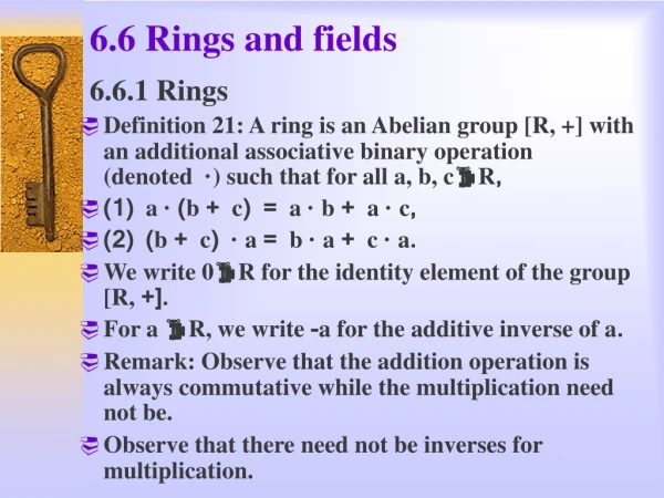 6.6 Rings and fields