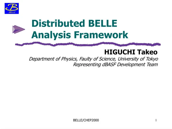 Distributed BELLE Analysis Framework