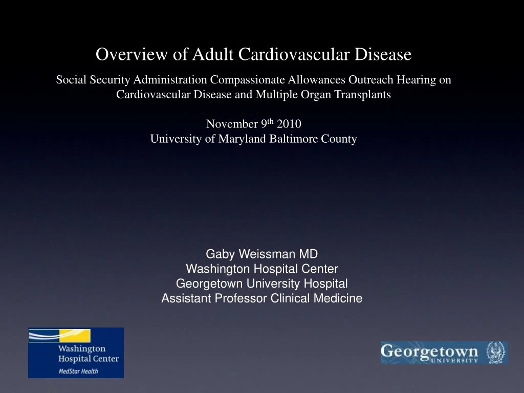 overview of adult cardiovascular disease social