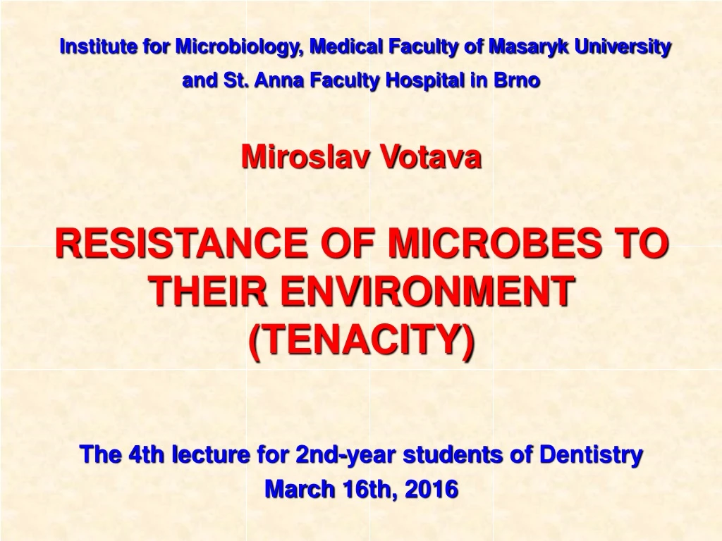 the 4th l ecture for 2nd year students of dentistry march 16th 2016