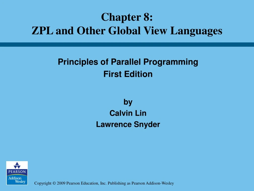 chapter 8 zpl and other global view languages