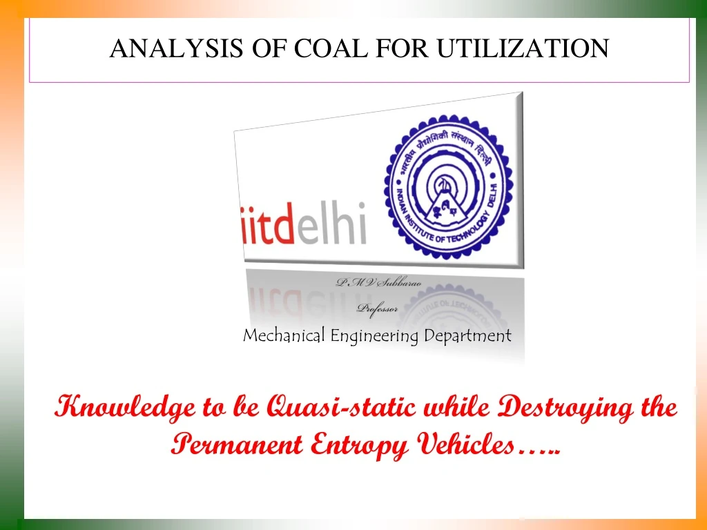 analysis of coal for utilization