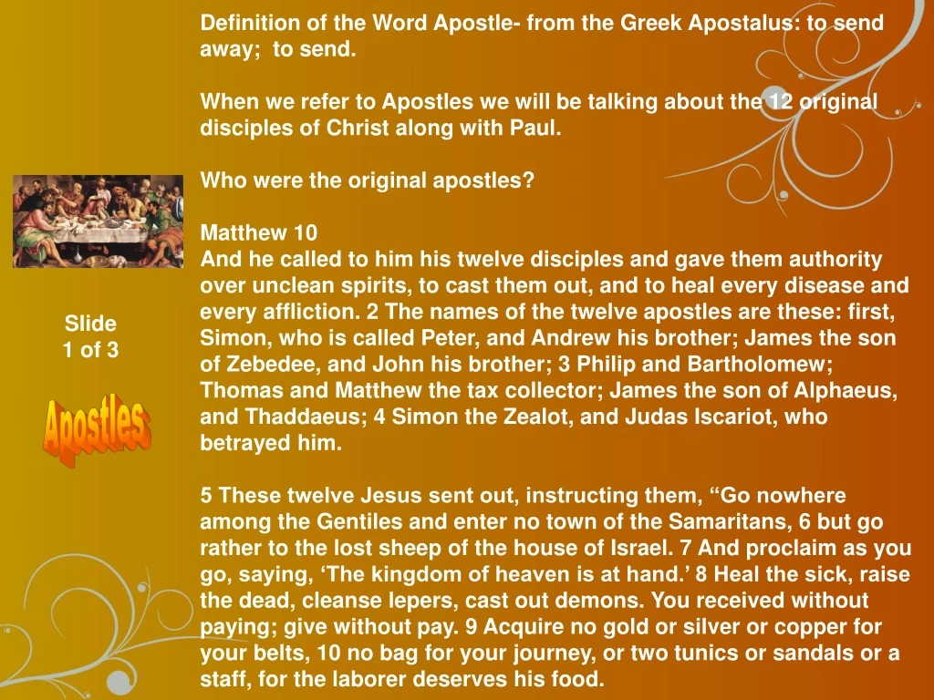 definition of the word apostle from the greek