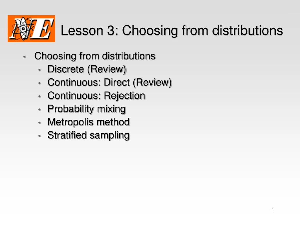 lesson 3 choosing from distributions