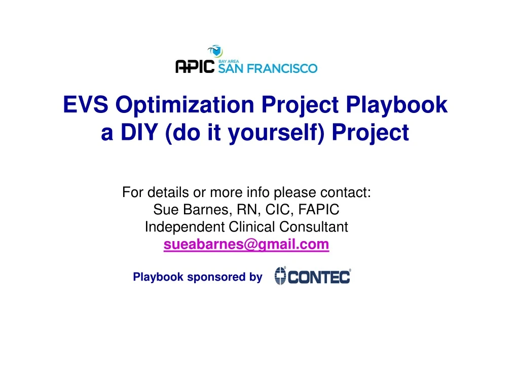 evs optimization project playbook a diy do it yourself project
