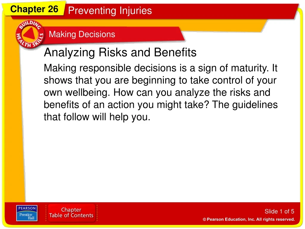 analyzing risks and benefits