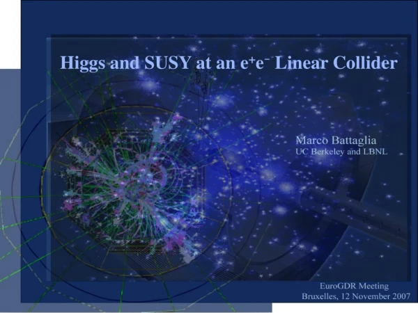 Higgs and SUSY at an e + e -  Linear Collider