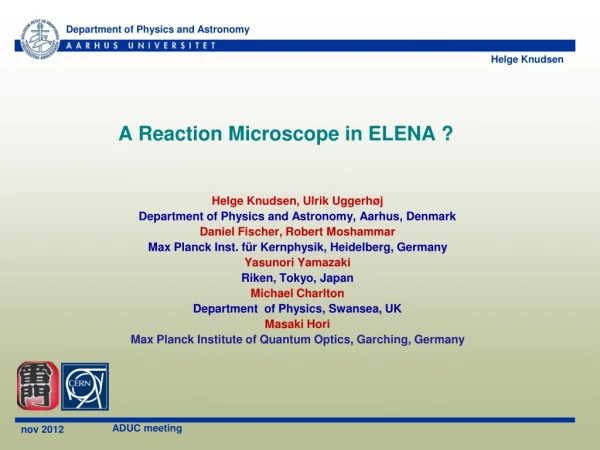 A Reaction Microscope in ELENA ?