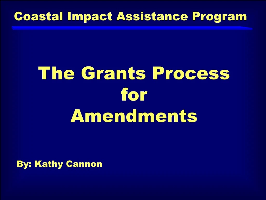 coastal impact assistance program