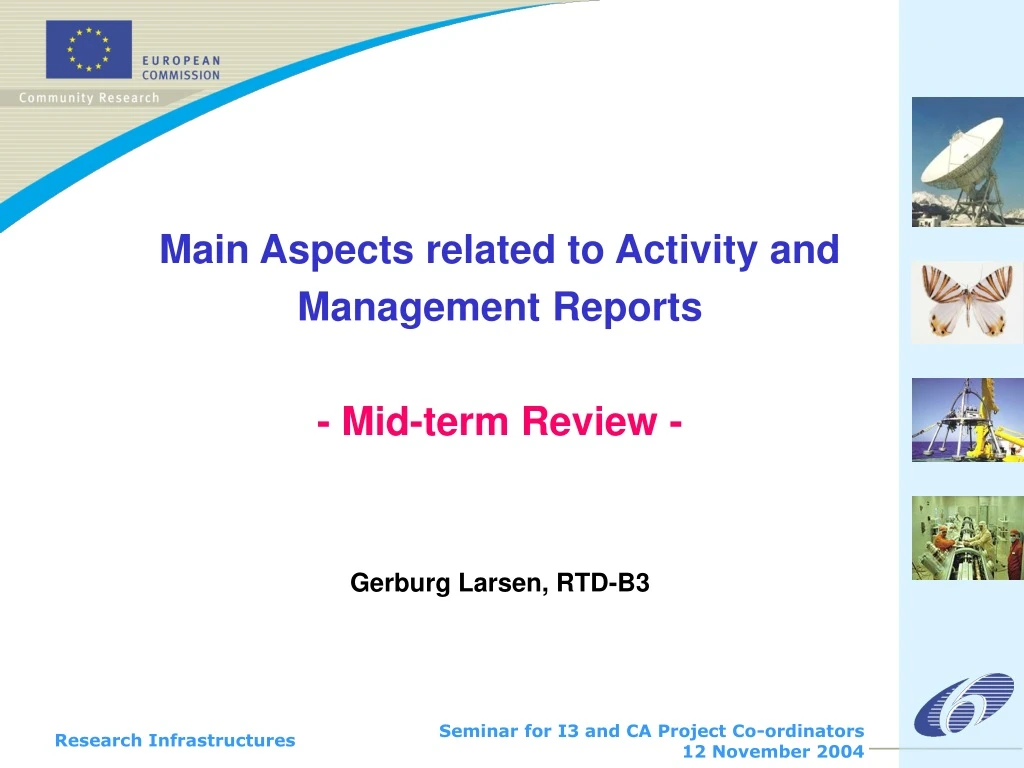 main aspects related to activity and management