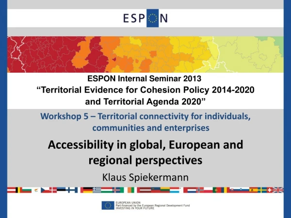 Workshop 5 – Territorial connectivity for individuals, communities and enterprises