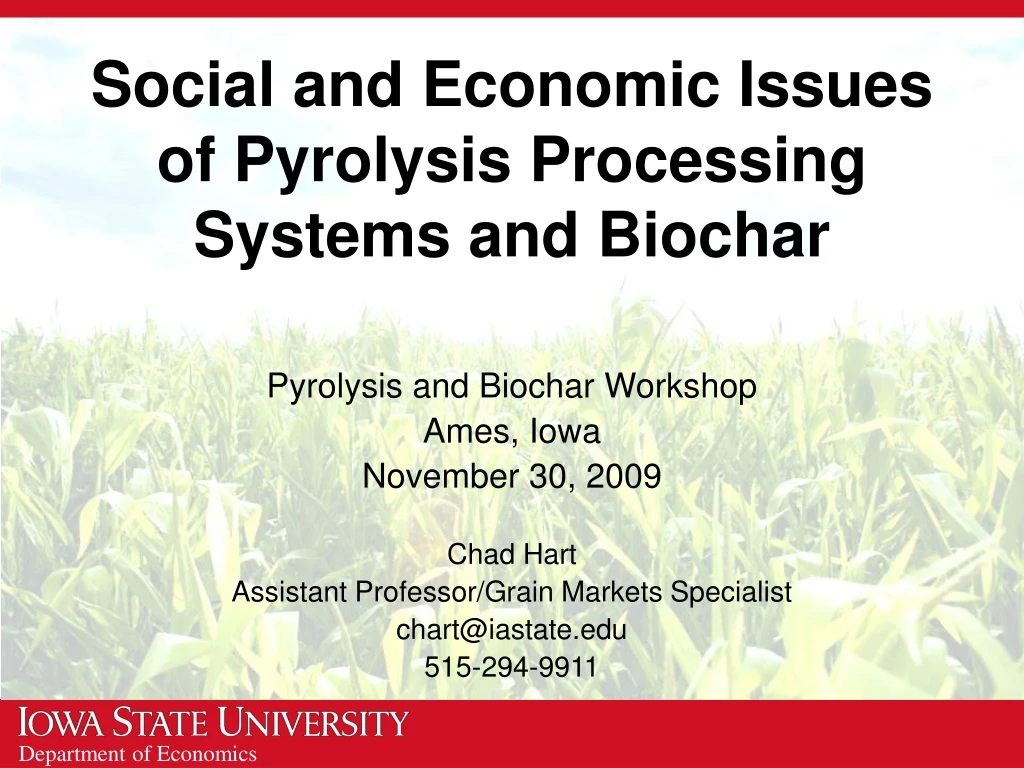 social and economic issues of pyrolysis