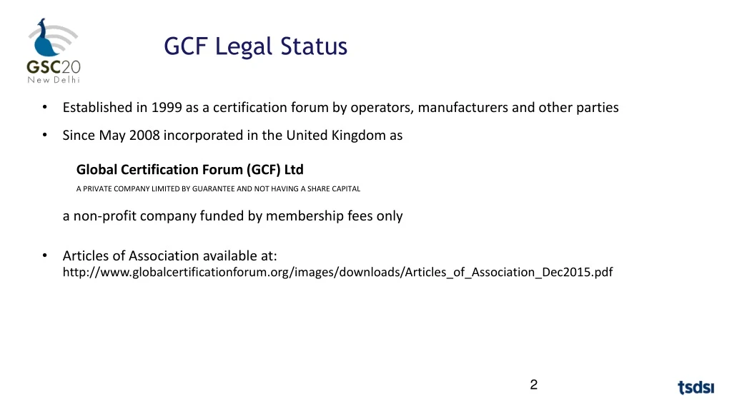gcf legal status