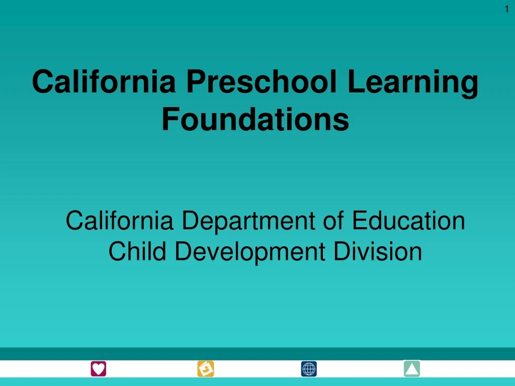 california preschool learning foundations