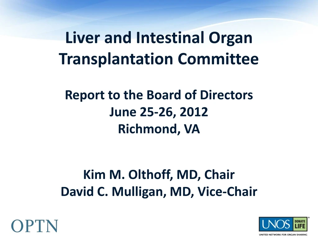 liver and intestinal organ transplantation
