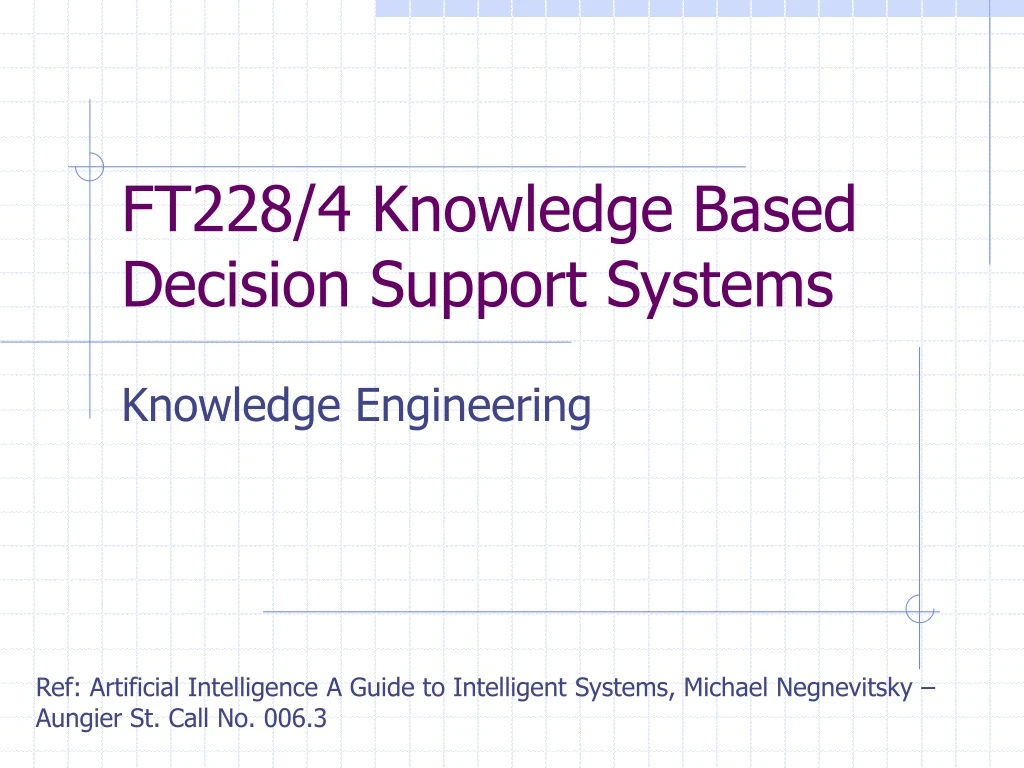 ft228 4 knowledge based decision support systems