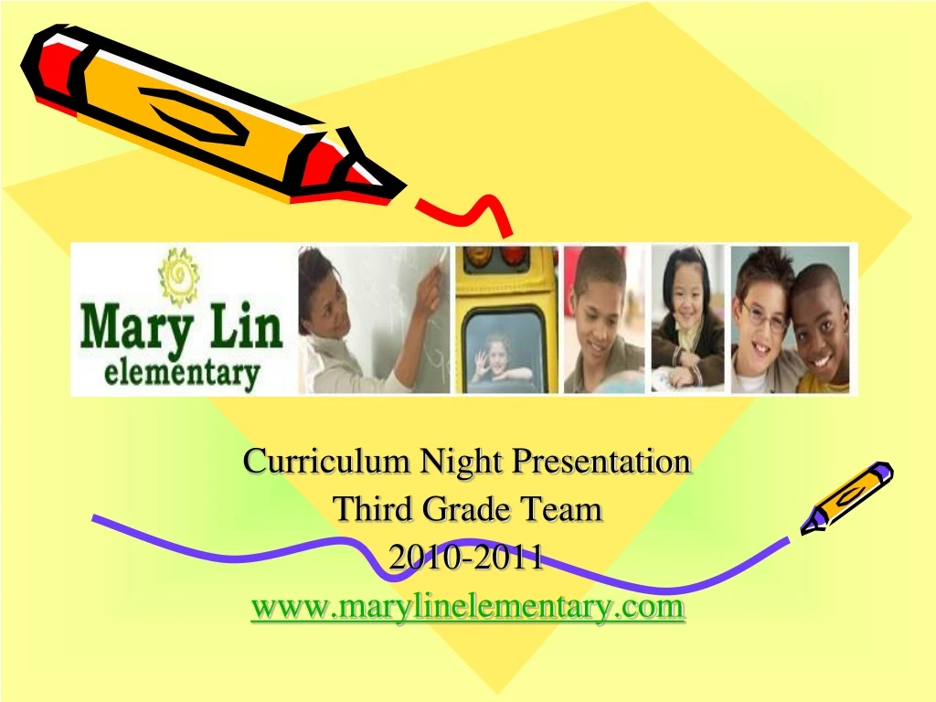 curriculum night presentation third grade team 2010 2011 www marylinelementary com