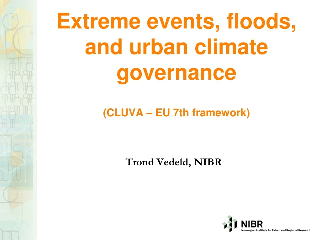 extreme events floods and urban climate governance cluva eu 7th framework