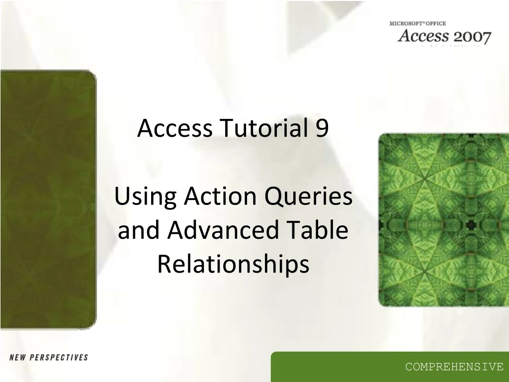 access tutorial 9 using action queries and advanced table relationships