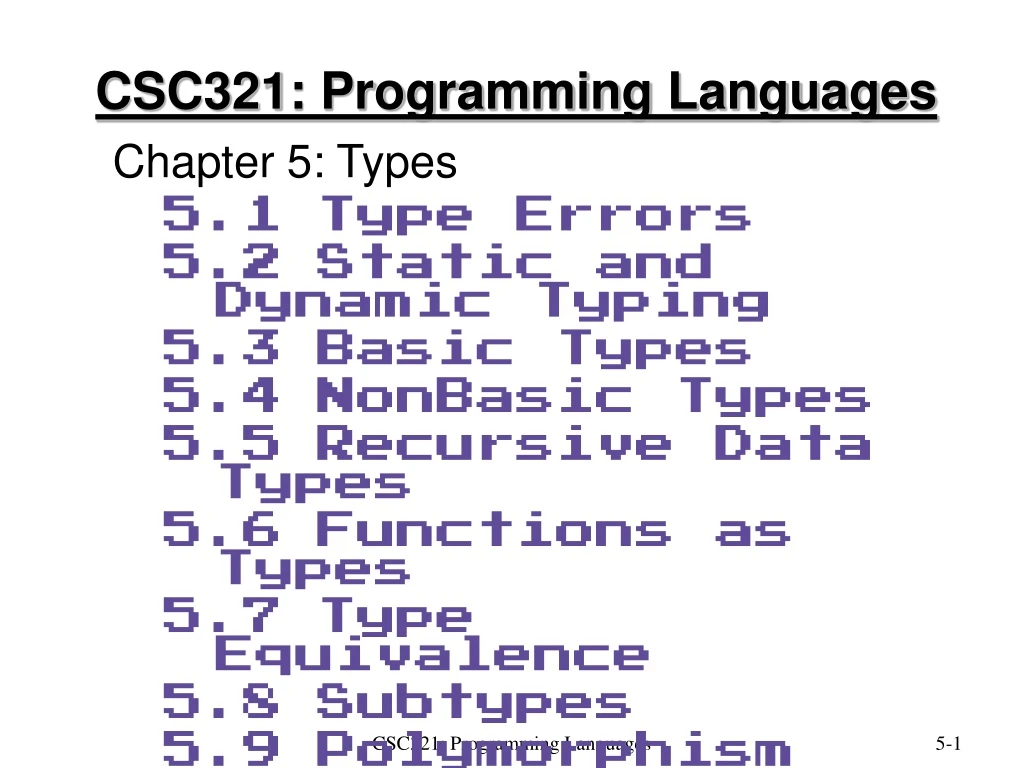 csc321 programming languages