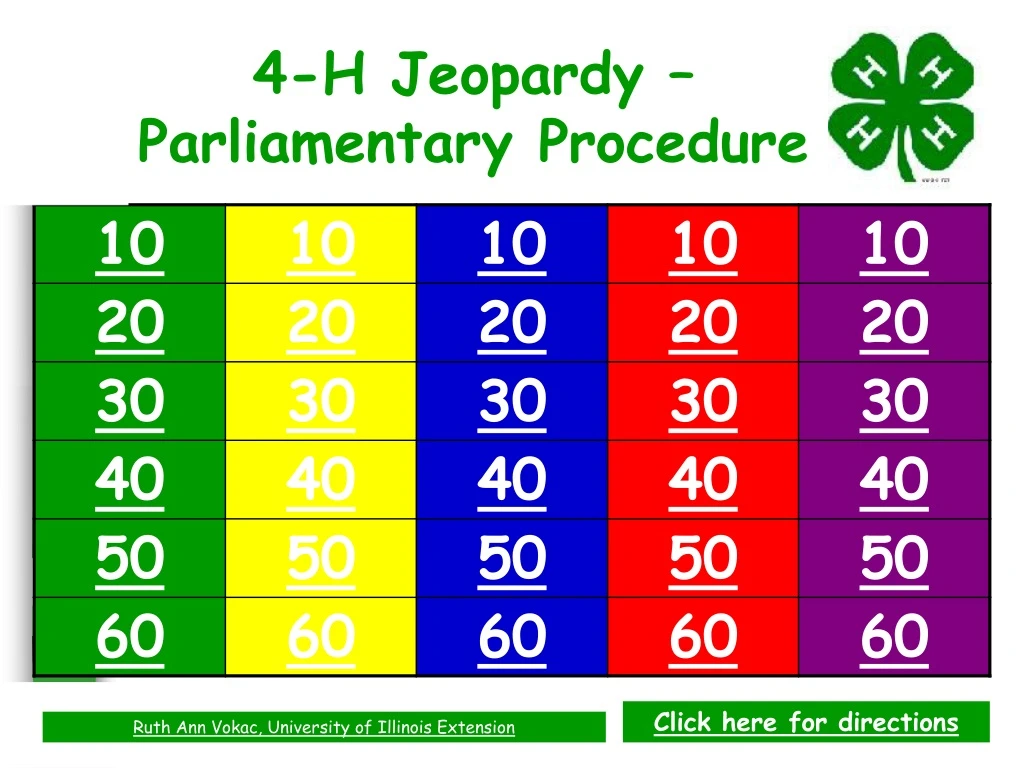 4 h jeopardy parliamentary procedure