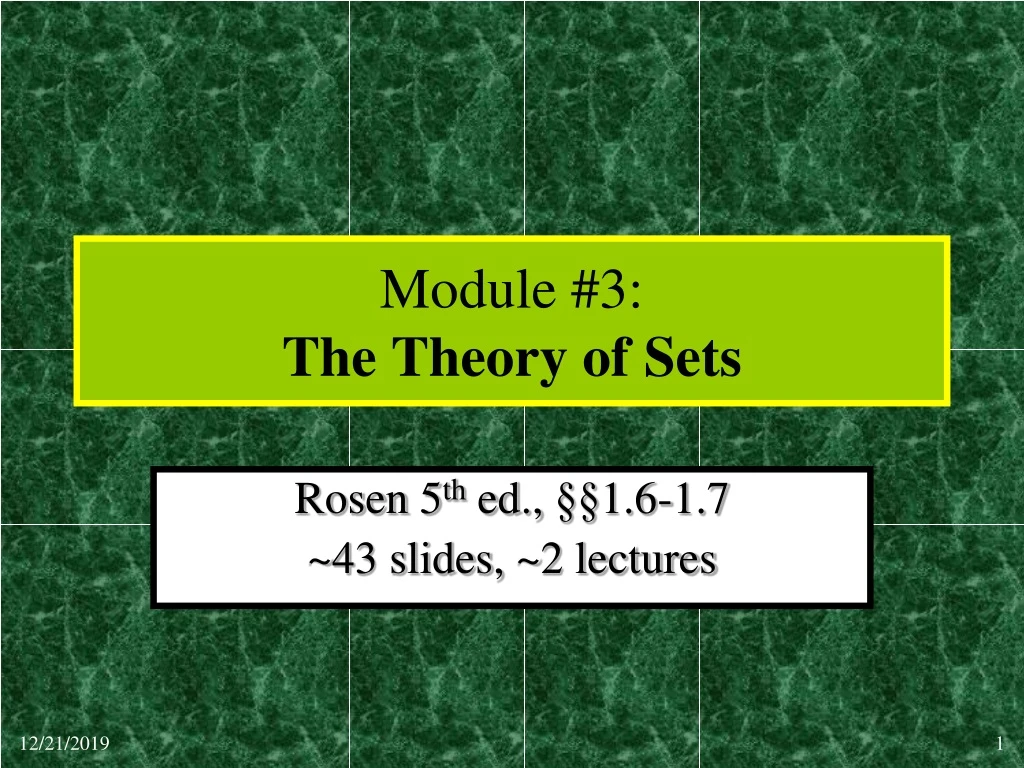 module 3 the theory of sets