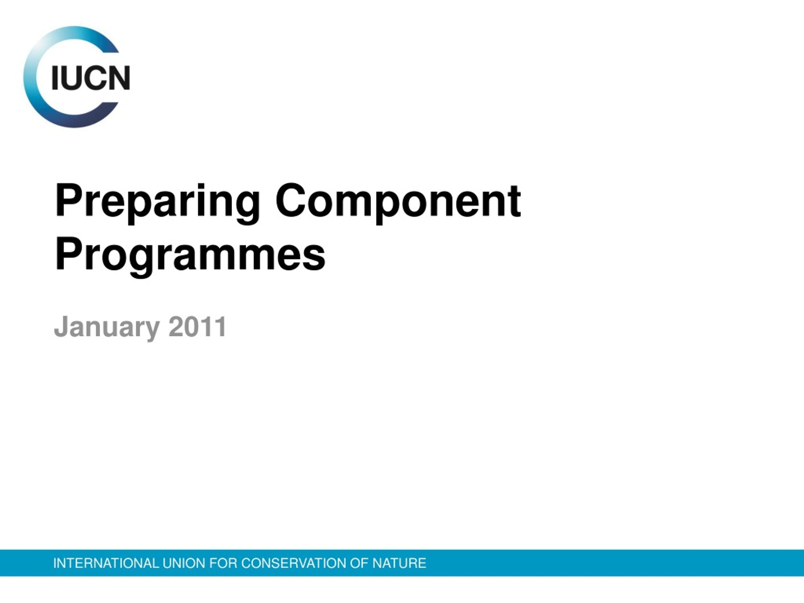 Preparing Component Programmes - slide 1