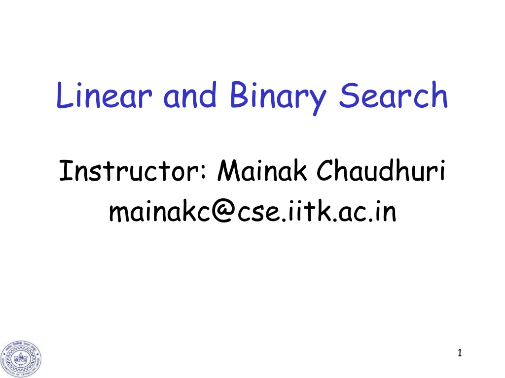linear and binary search