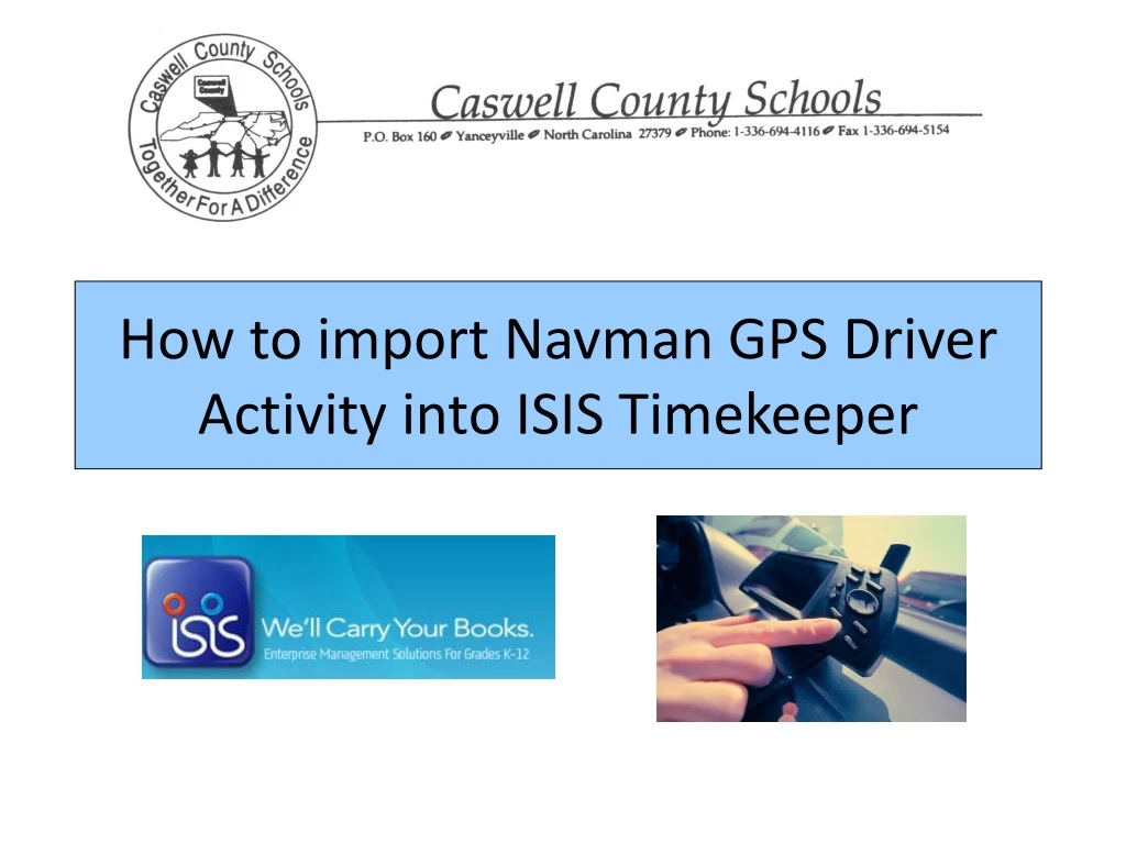 how to import navman gps driver activity into