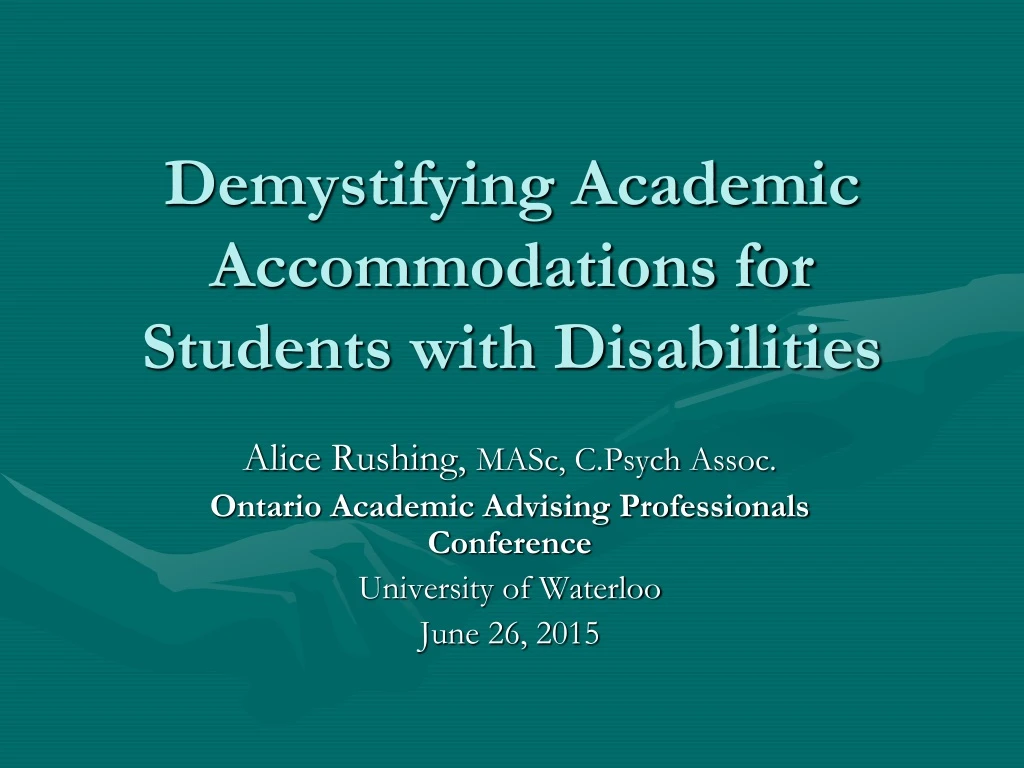 demystifying academic accommodations for students with disabilities